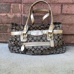 Beautiful Coach Brown and Gold Purse